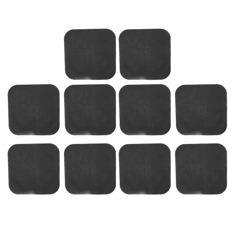 10PCS Soccer Spot Marker PP 23cm Square Flat Soccer Floor Dots for Outdoor Speed Training Black