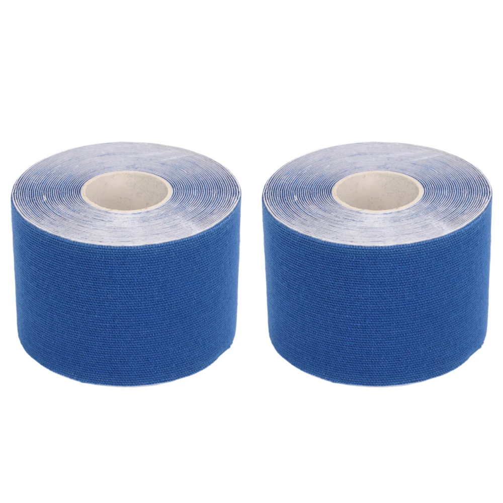 2PCS Athletic Kinesiology Tape 5cm Width 5m Length Muscle Sticker Protector for Fitness Badminton Dark Blue