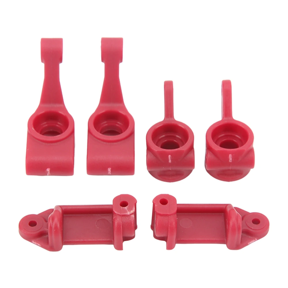 RC Car Steering Cup Rear Axle Cup C Hub Carrier Set for Rustler Stampede Slash 2 Wheel Drive 1/10 RC Car Red