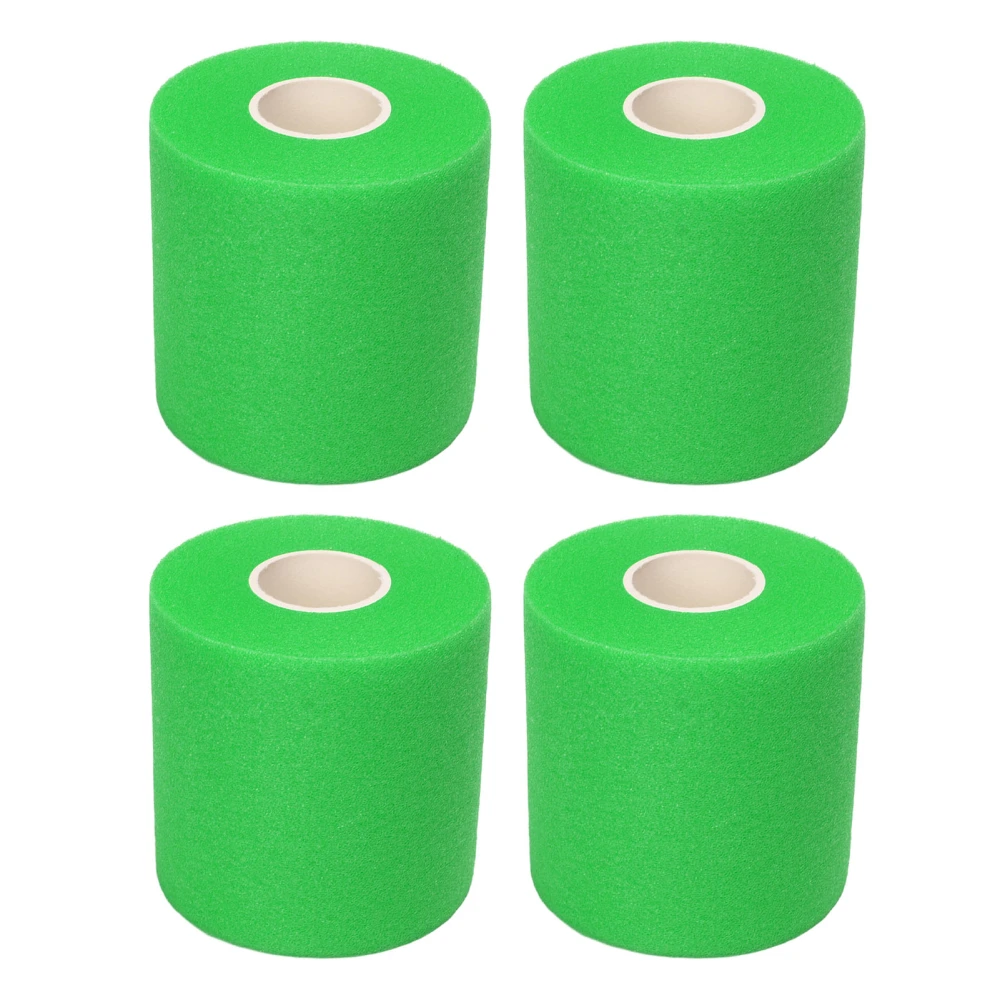 4PCS Fitness Bandage PU Sponge Elasticity Good Air Permeability Athletic Wrap for Fitness Football Green