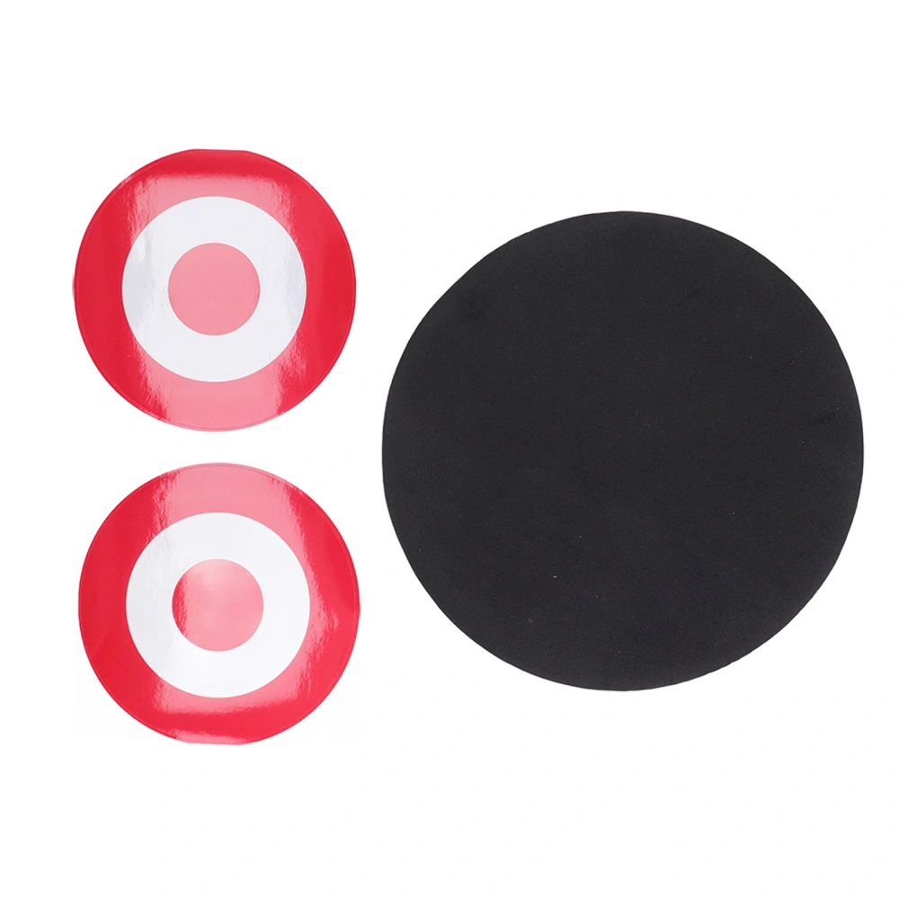 Archery Moving Target EVA Round Arrow Target Shooting Practice Target with 2 Target Papers Black Red Target