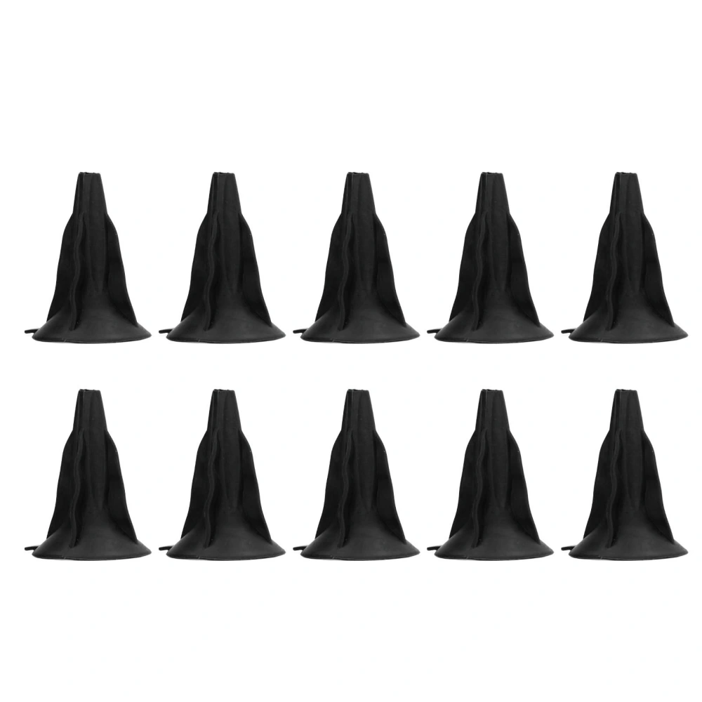 10Pcs Soft Rubber Arrowhead Suction Cup Arrow Heads for Children Hunting Game Outdoor Sports Black