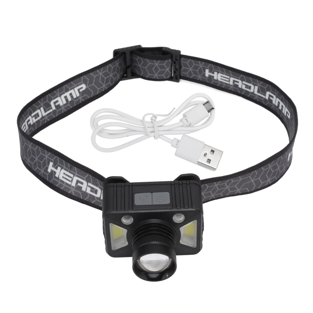 LED Headlamp USB Charging Small Lightweight Induction Headlamp for Outdoor Camping Hiking Travel