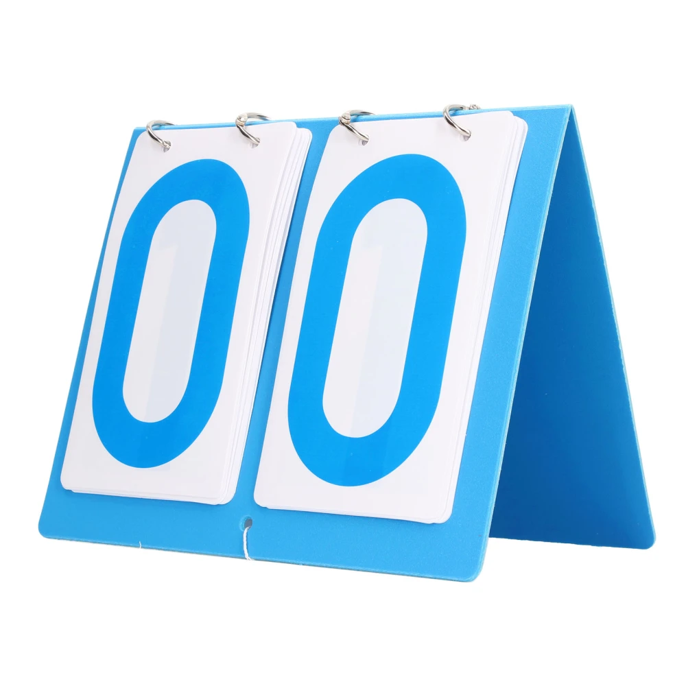 Scoreboard 2 Digit Sports Score Keeper Flip Numbers for Tennis Football Volleyball Basketball Indoor Outdoor Sports Blue Plastic