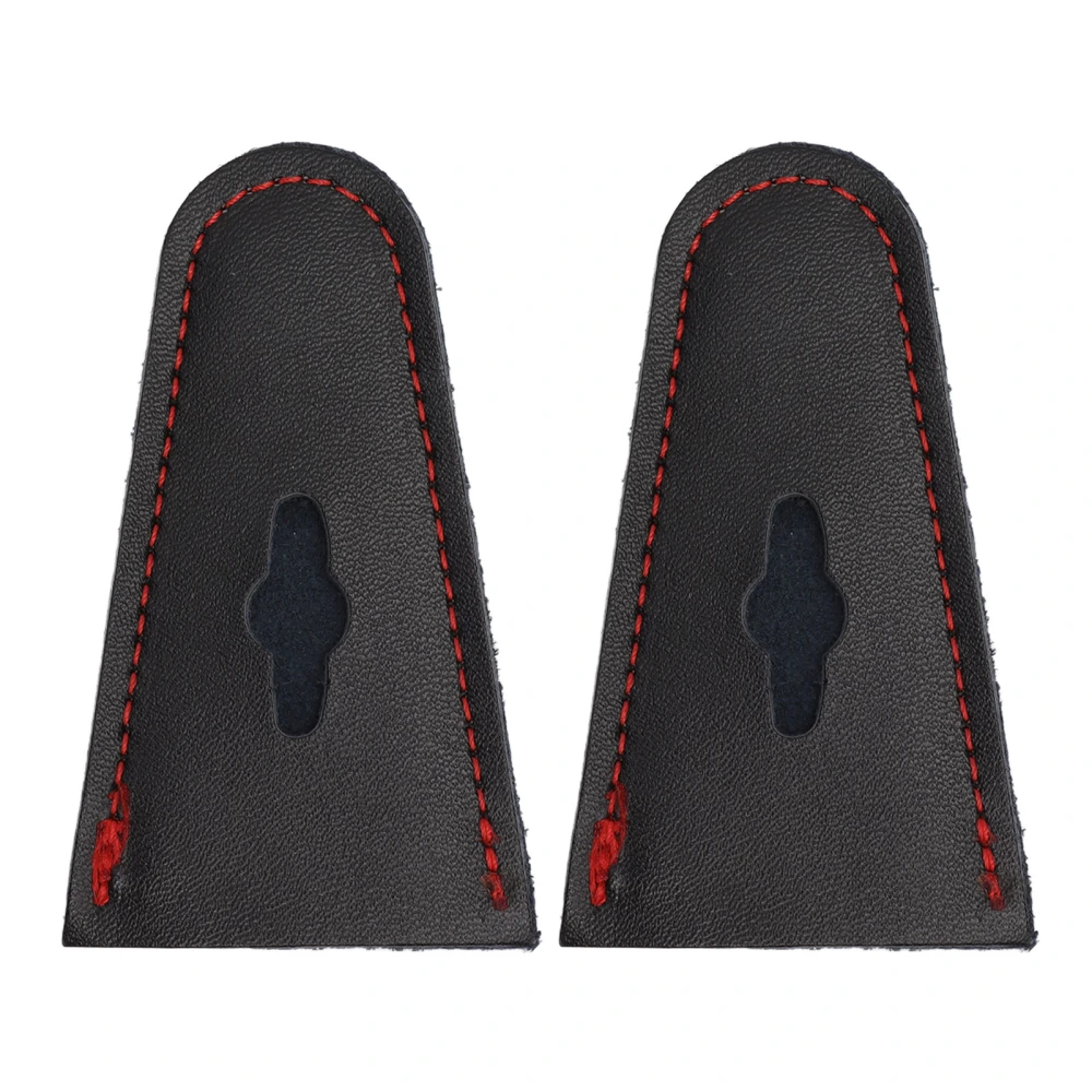 One Pair Bow Tip Protector Leather Wear Resistant Bow Tip Guard for Outdoor Hunting Recurve Bow Black