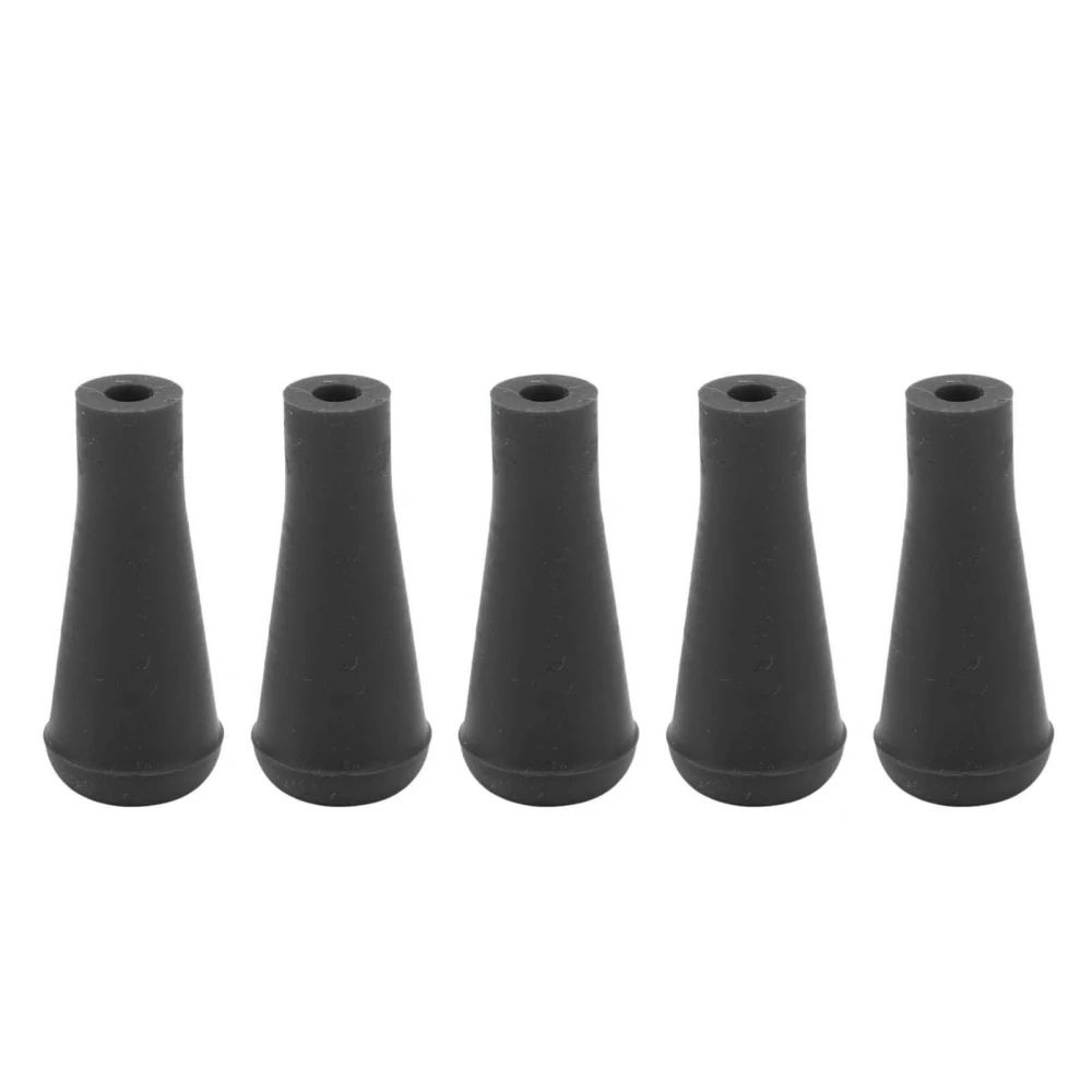 5Pcs 6mm Archery Arrow Tips Soft Rubber Arrowheads Rubber Blunt Point Broad Heads for Hunting Shooting Arrows Training Equipment Black