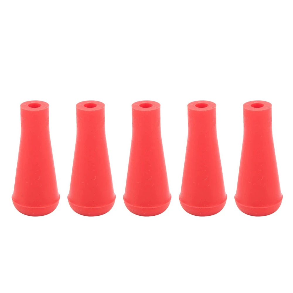 5Pcs 6mm Archery Arrow Tips Soft Rubber Arrowheads Rubber Blunt Point Broad Heads for Hunting Shooting Arrows Training Equipment Red