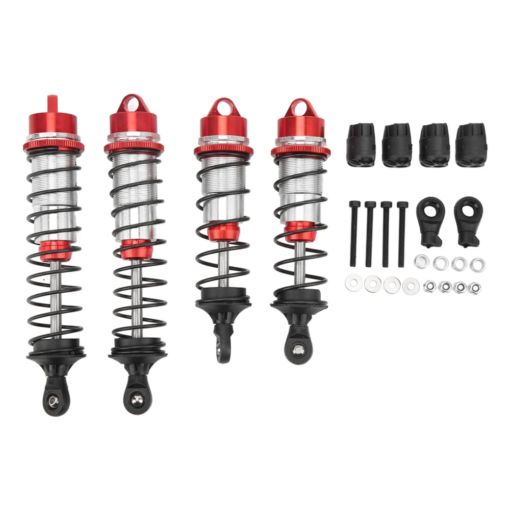 RC Front Rear Shocks Absorber Damper Aluminum Alloy RC Car Spring Shock Absorber for ARRMA 1/7 1/8 RC Cars Red