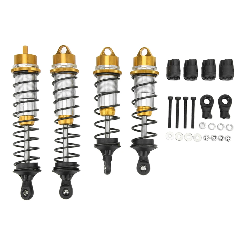 RC Front Rear Shocks Absorber Damper Aluminum Alloy RC Car Spring Shock Absorber for ARRMA 1/7 1/8 RC Cars Gold