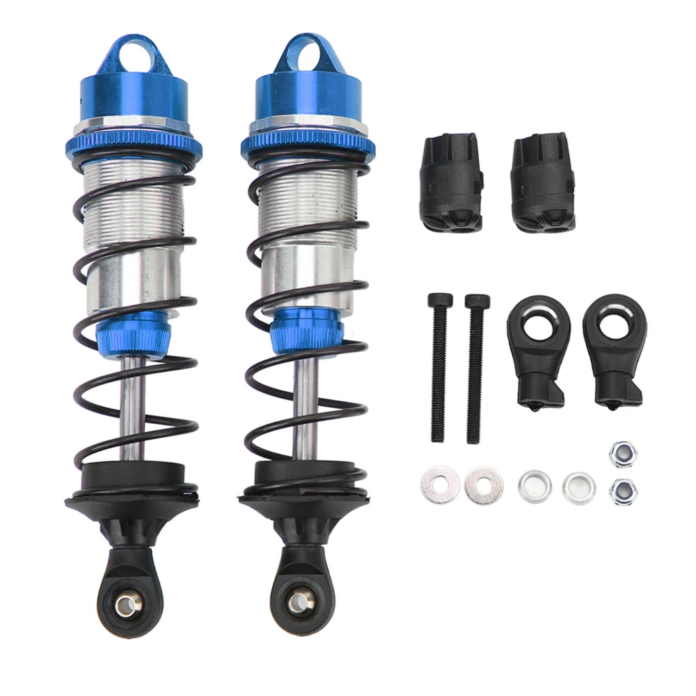 2Pcs RC Car Shock Absorber Aluminum Alloy Balancing Drive High Elasticity RC Front Shock Damper for ARRMA 1/7 1/8 Blue