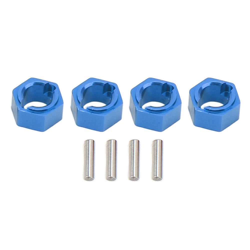 7mm Hex Wheel Hubs Professional Aluminum Alloy RC Wheel Hex Drive Adapter for FMS FCX24 1/24 RC Car Blue