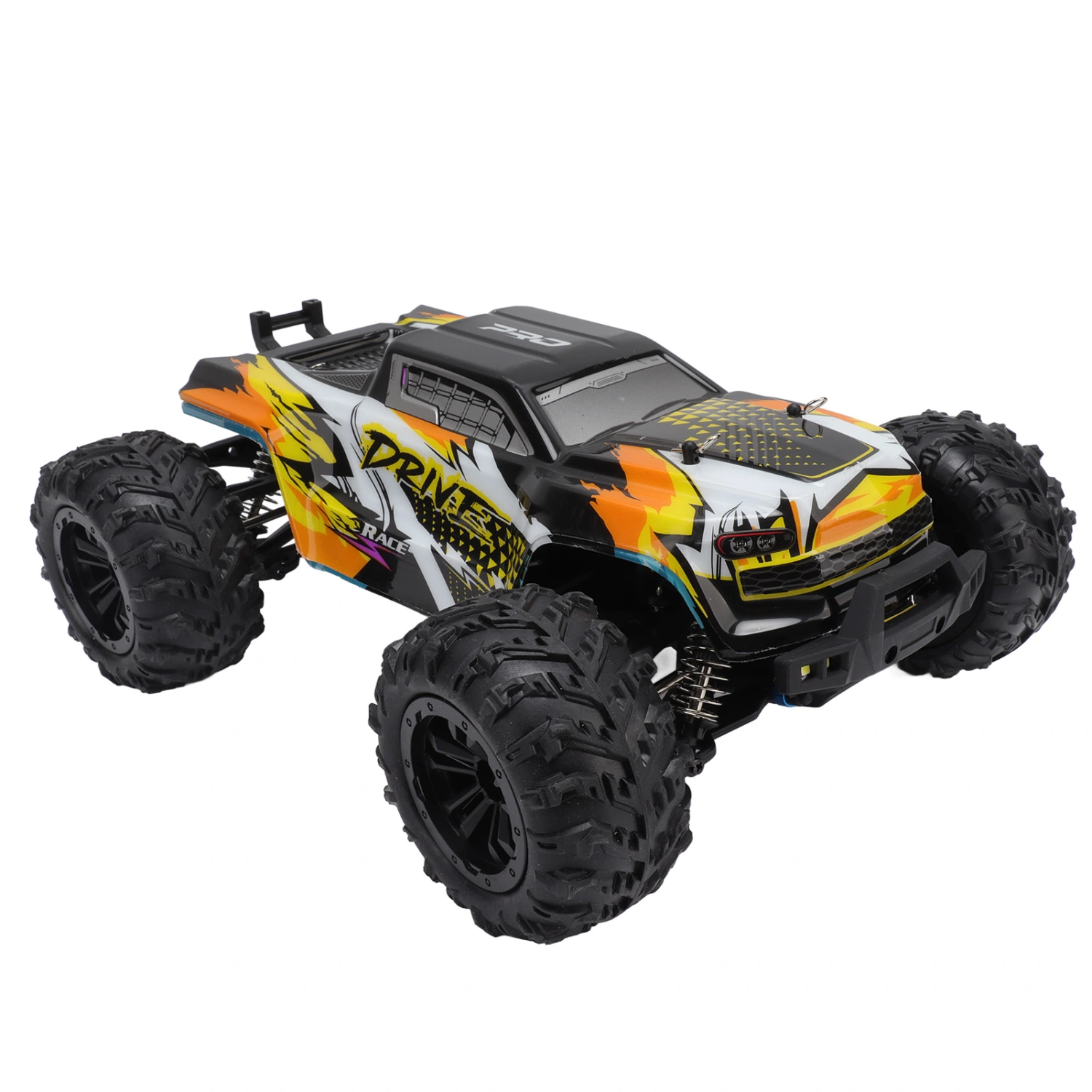 1/16 RC Off Road Truck 4 Wheel Drive with 2840 Motor 35A ESC 2.4G RC Car for Outdoor Over 14 Years Old Orange