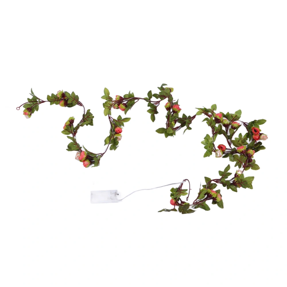 Flower Rattan String Light Simulation Battery Powered 20 LED Lights Flower Decorative String Lamp for Party Festival