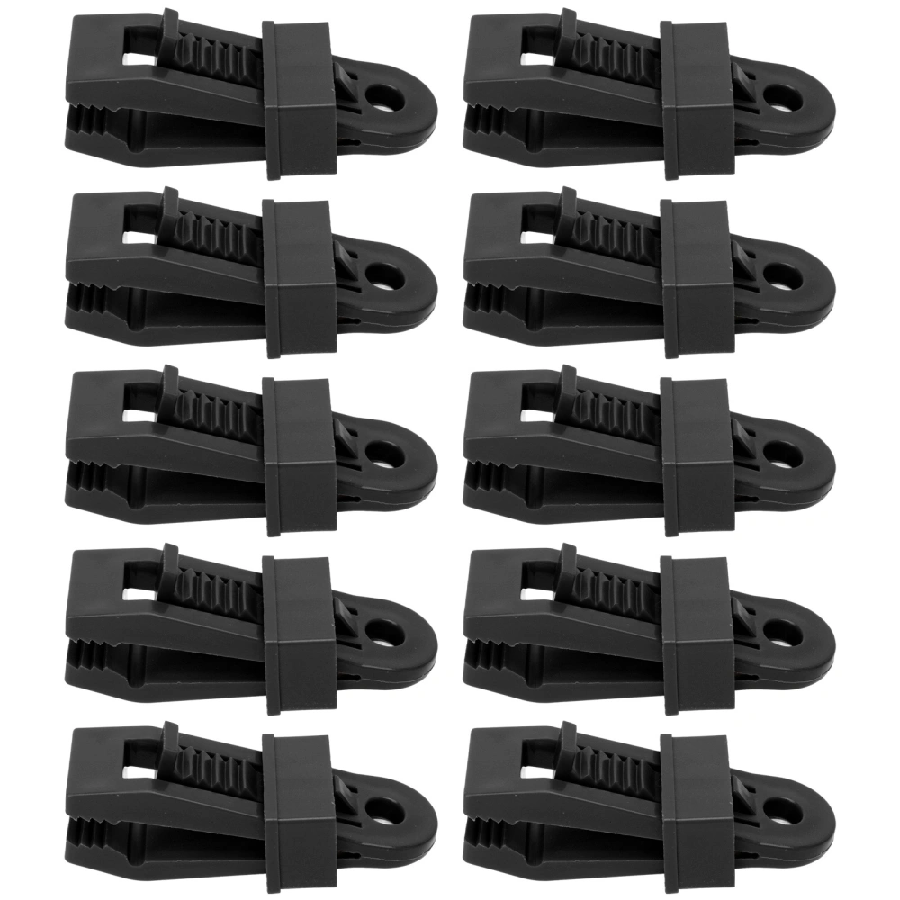 10Pcs Tarp Clips Large Tent Clamps Tarp Clamps Heavy Duty Lock Grip Outdoor Camping Canopy Clips Black