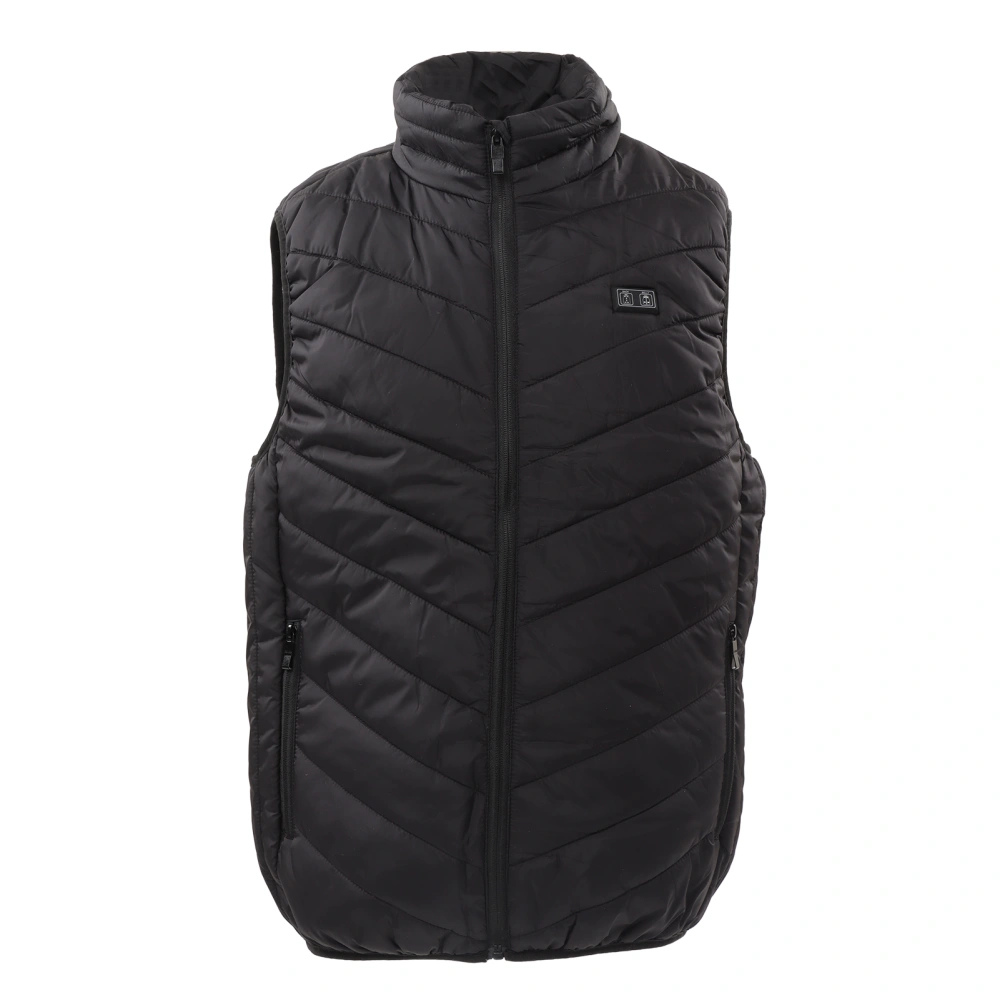 11 Places Heated Vest Dual Control USB Electric Heating Vest Heates Jacket For Winter Outdoor Black Heating Clothes 2XL