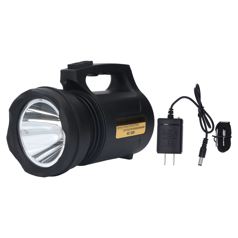 LED Spotlight Flashlight Strong Light High Power Rechargeable Waterproof Handheld LED Searchlight US Plug 100‑240V