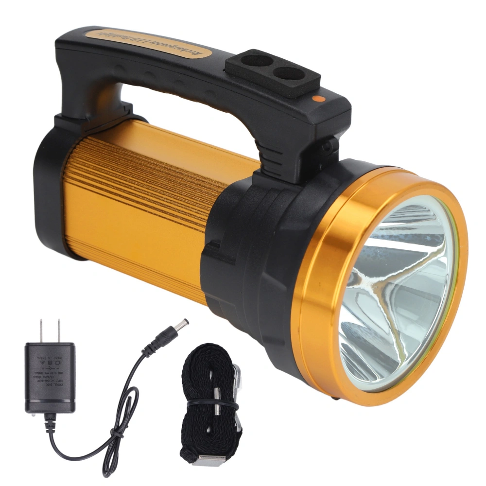 LED Handheld Spotlight Rechargeable Strong Light Outdoor Searchlight for Fishing US Plug 100V‑240V