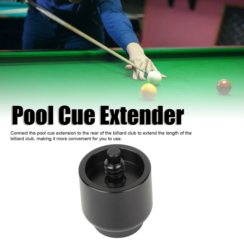 Billiard Pool Cue Extension Aluminum Alloy Pool Cue Stick Extender for Practice Training 1 Inch