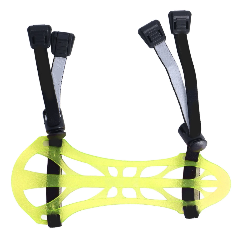 Archery Arm Guard TPE Adjustable Protective 2 Strap Forearm Protector for Recurved Bow Hunting Archery Yellow