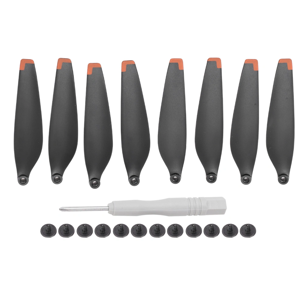 BuyWeek Drone Propellers Double Sided Stripes Flexible Strong Plastic Single 75x17mm 6030F Propeller Blades for Mini 3 Pro Orange Tip