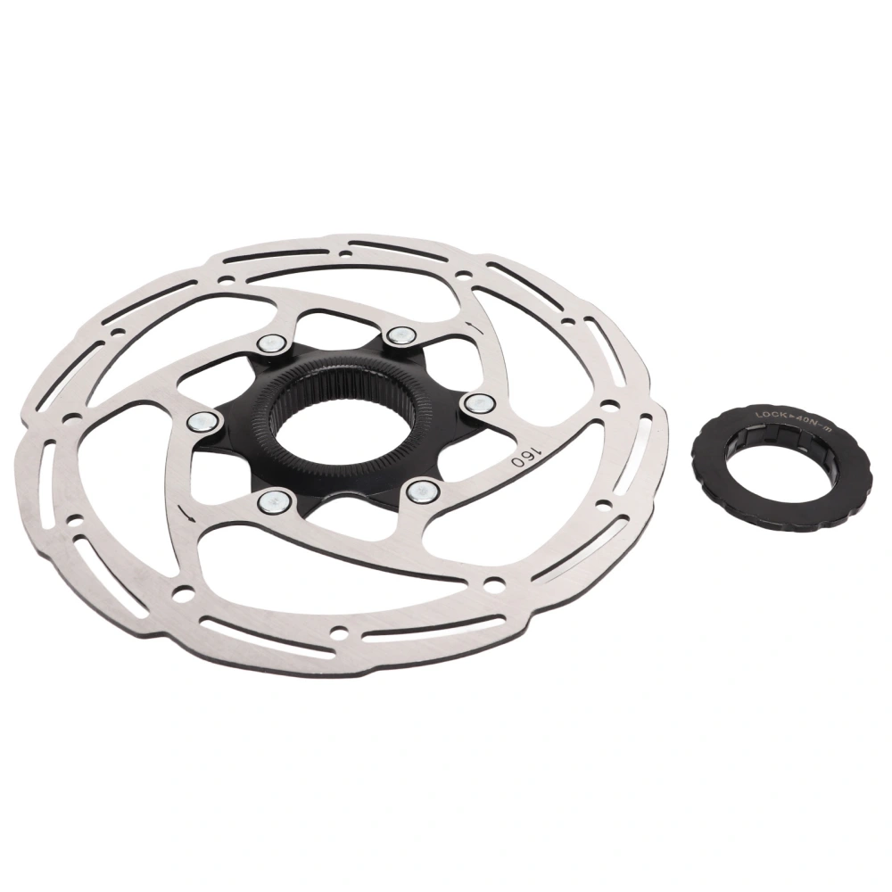 Bicycle Center Lock Disc Brake Rotor Steel With Center Lock Cover for Road Mountain Bike 160mm