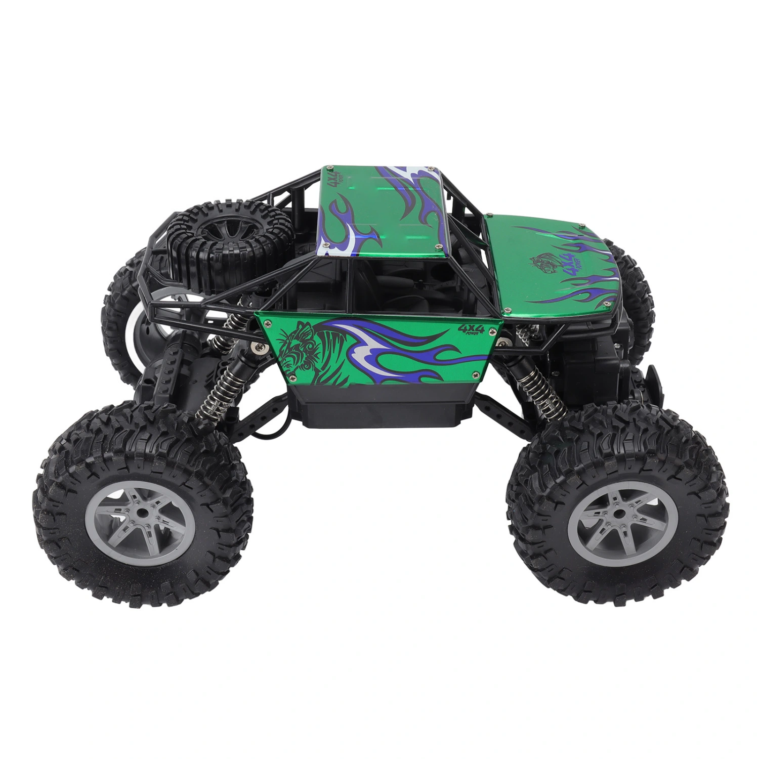 BuyWeek 1/14 Remote Control Car Simulated 2.4Ghz Metal Shell Strong Grip 4 Wheel Drive RC Car for Children Holiday Festival Green