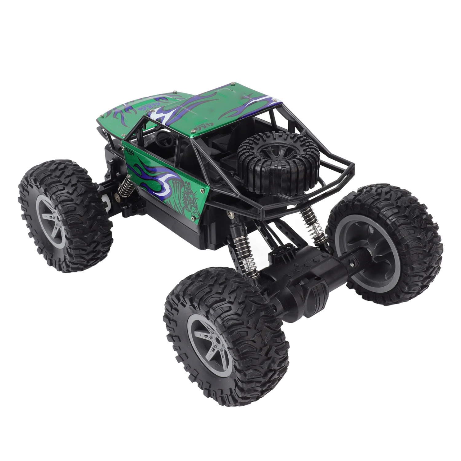 BuyWeek 1/14 Remote Control Car Simulated 2.4Ghz Metal Shell Strong Grip 4 Wheel Drive RC Car for Children Holiday Festival Green