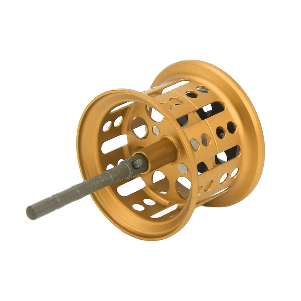 BuyWeek Baitcasting Fishing Reel Wire Cup Aluminum Alloy Micro Line Cup Reel Spool for Fishing DIY Modified Accessories Gold