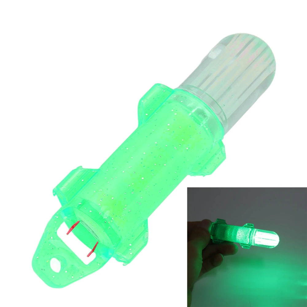 Underwater Lure Lamp Fish Attracting Indicator LED Fishing Bait Light for Fishing Tools Green Light