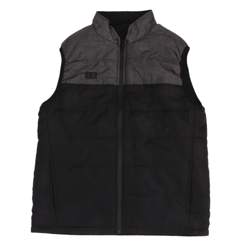 11 Places Heated Vest 3 Heating Levels Dual Control Electric Heating Coat Heated Jacket for Winter Men Women Black 4XL