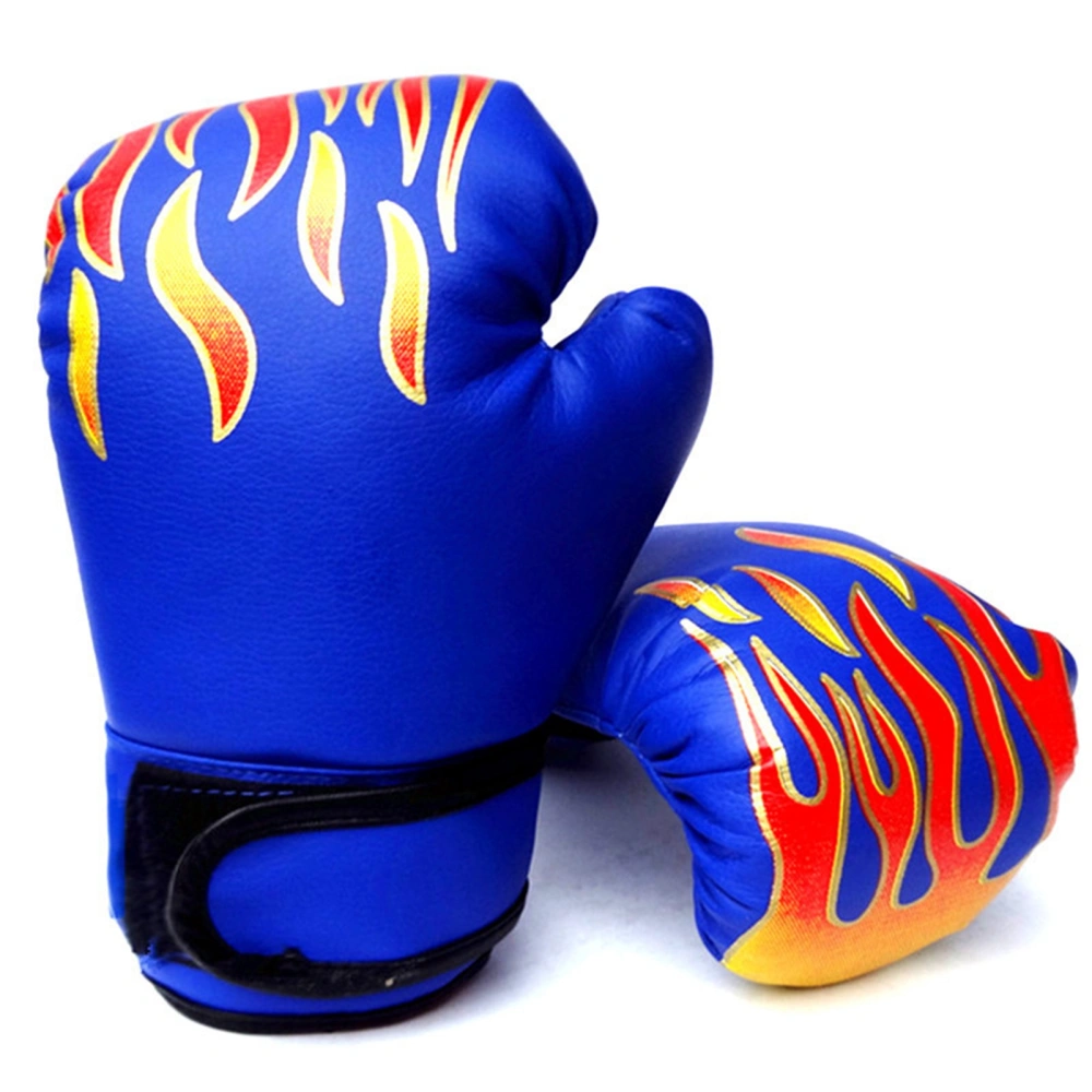 Kids Boxing Gloves for Professional Fighting Youth Boxing Training Gloves Thickened PU Punching Bag Gloves Blue