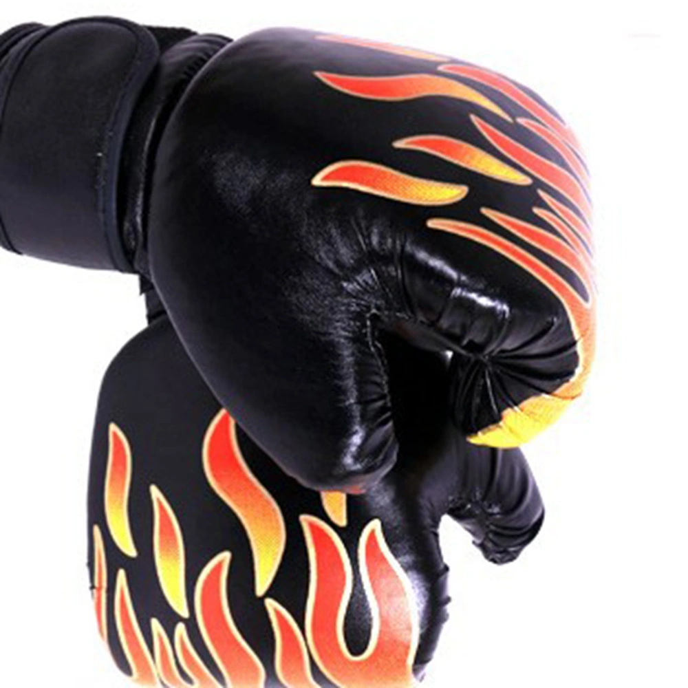 Kids Boxing Gloves for Professional Fighting Youth Boxing Training Gloves Thickened PU Punching Bag Gloves Black