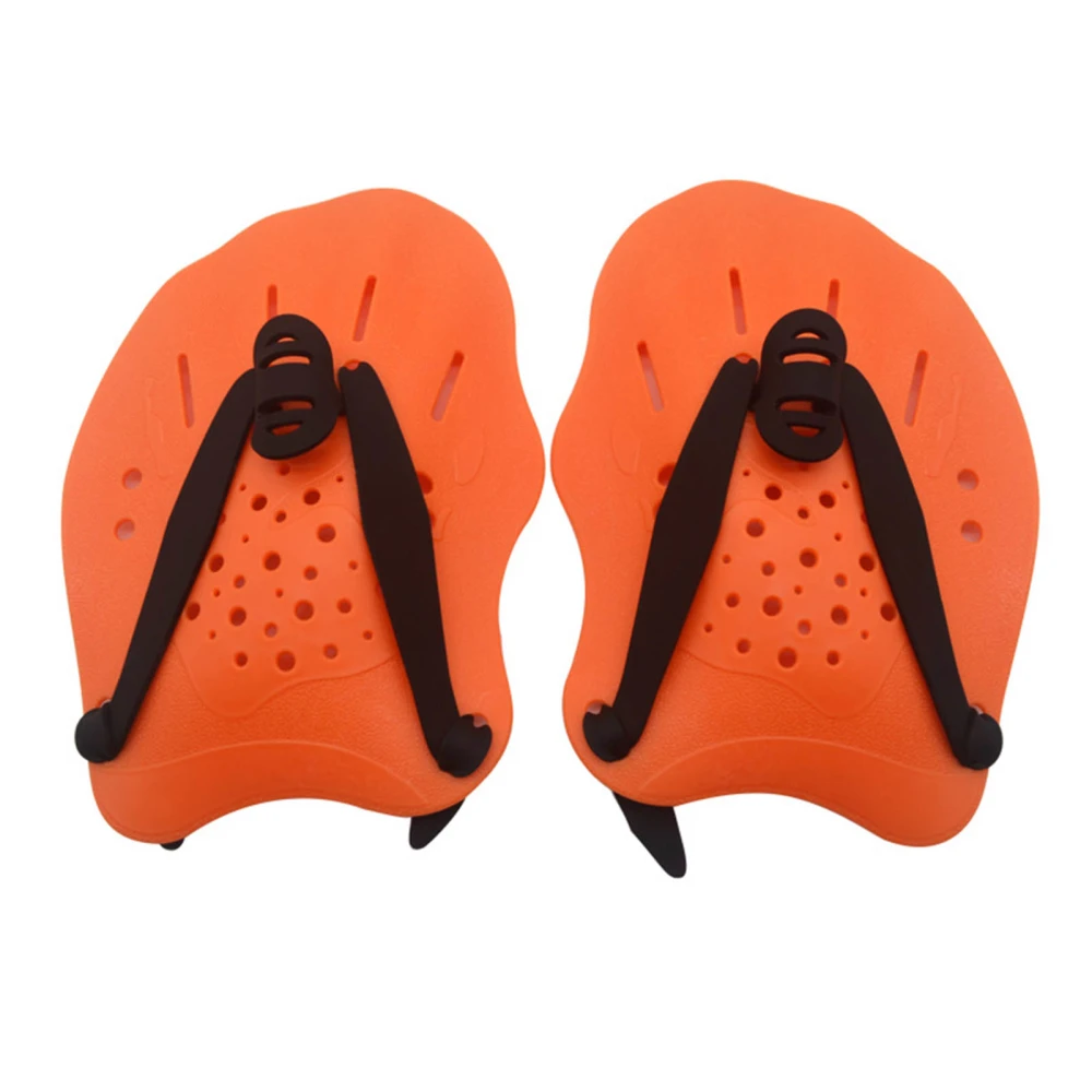 Hand Paddle Sturdy Anti Slip Swim Training Paddles Swimming Assistant Hand Fins for Teenagers Beginners Orange