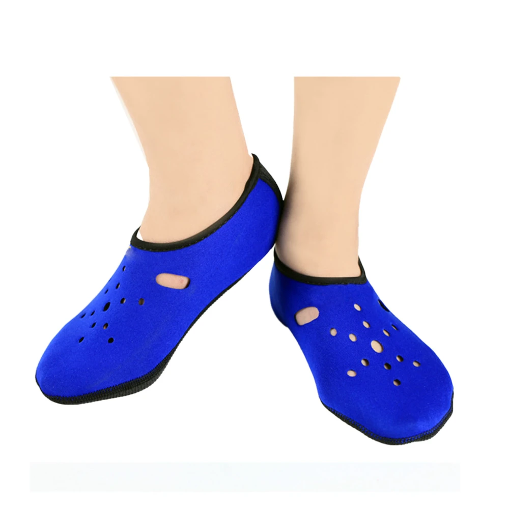 BuyWeek Thickened Anti Skid Diving Socks Swimming Socks Snorkeling Equipment for Men Women Water Sports Blue L (Internal Length 24.5cm)