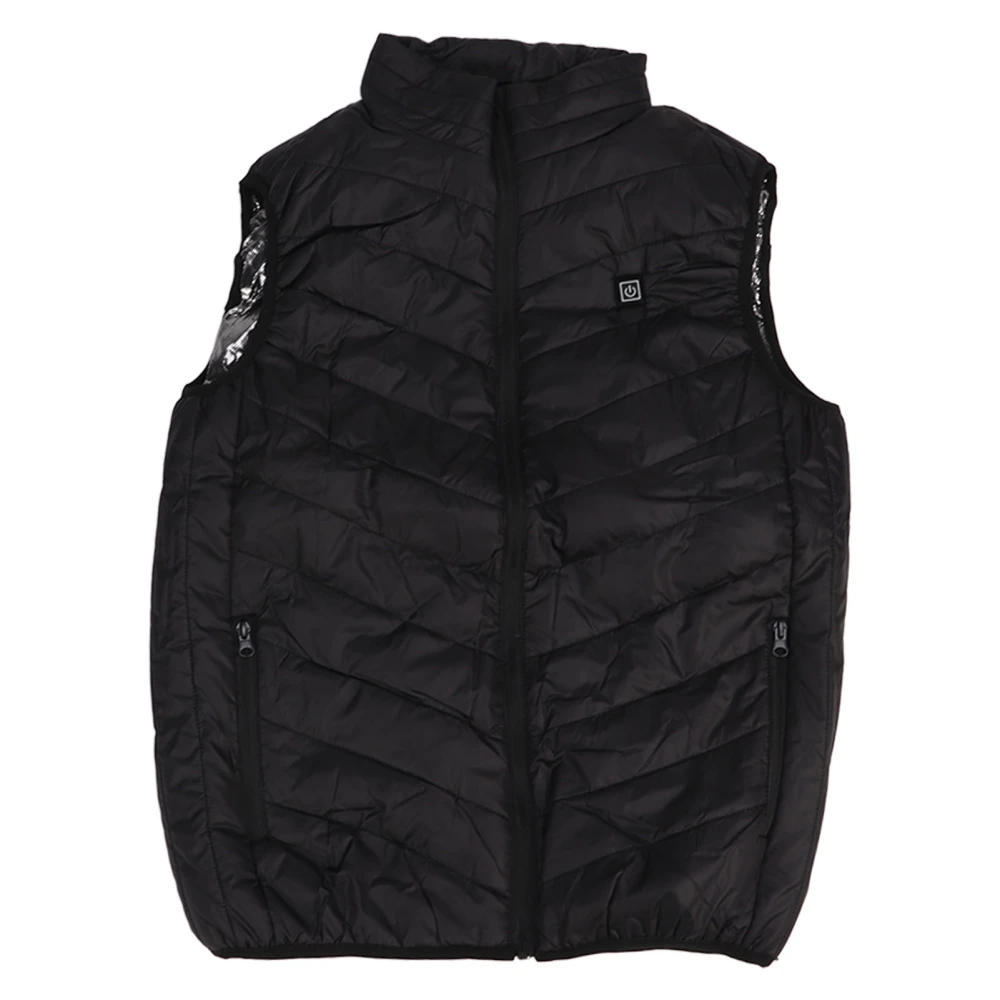 Men Heated Vest Smart USB Electric Vest Winter Thermal Heating Vest 9 Zones Heating Black 4XL