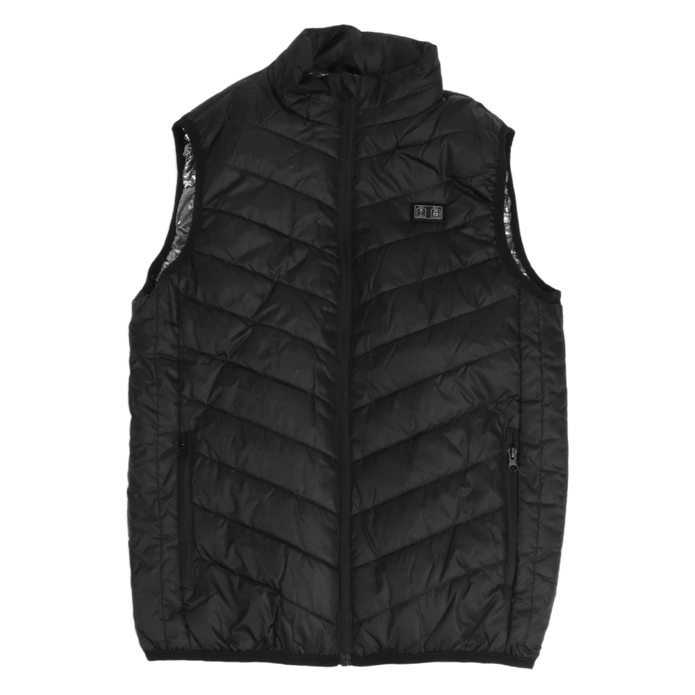 Heated Vest USB Powered 3 Levels Temp Warm Washable Lightweight Electric Heating Vest Jacket for Men Women Black M