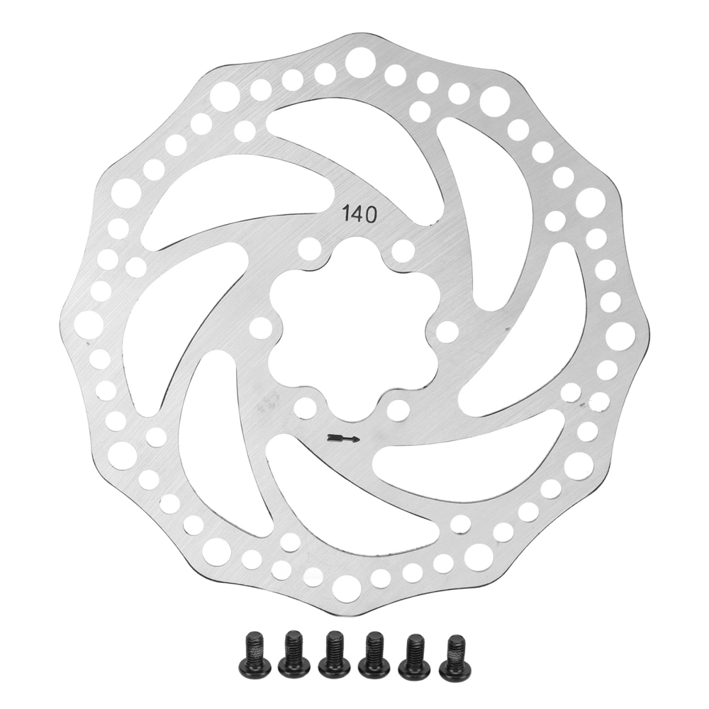 140mm Bike Disc Brake Rotor Steel Hollow Design Bicycle Brake Disc for Replacement Riding