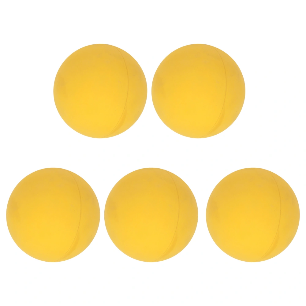 5pcs 6cm Bouncy Ball Safe Eco Friendly Rubber Portable Hand Exercise Balls Wall Ball for Kids for Swimming Pools Beaches Yellow