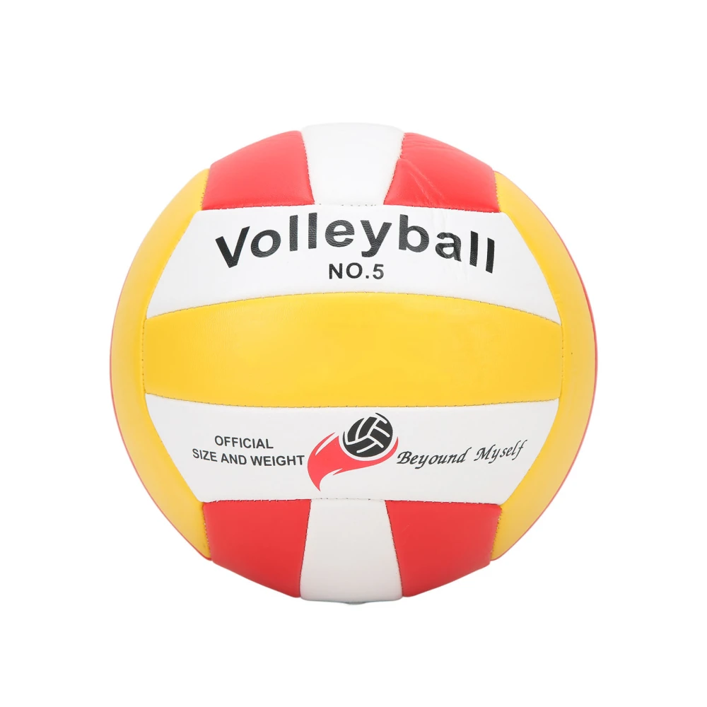 Volleyball Thicken Soft Leather for Indoor Outdoor Teaching Training Competition Beach Red Official Size 5