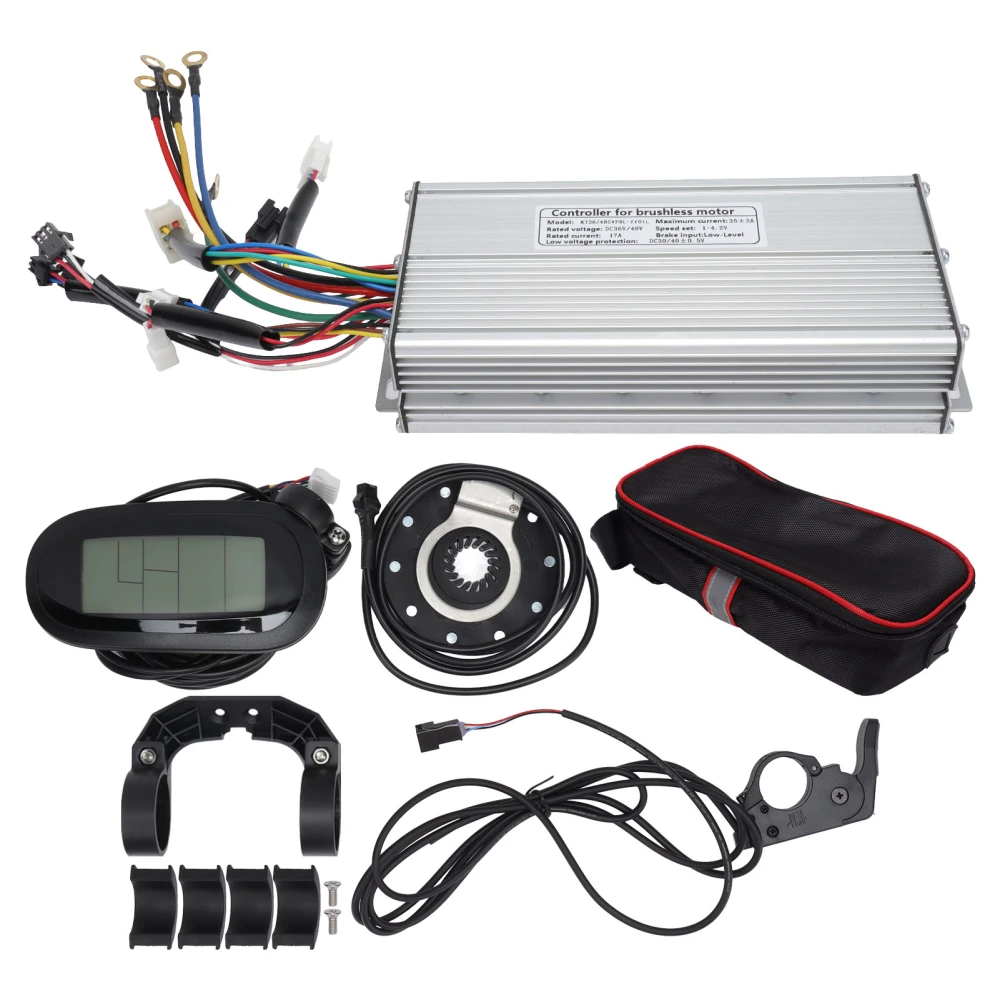 Electric Bicycle Conversion Motor Kit with Light Line LCD6 Meter 35A Controller Set for Replacement DIY