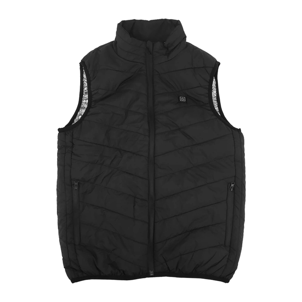 USB Electric Heated Vest 3 Levels Smart Carbon Fiber Heating Coat for Men and Women Black L