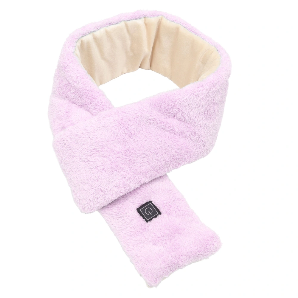 USB Electric Heating Scarf 3 Gears Temperature Adjustment Smart Thermal Heated Scarf Purple