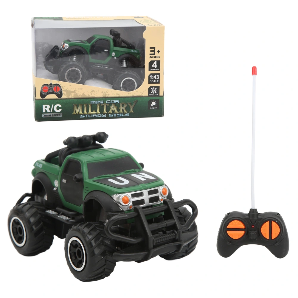 Off Road Remote Control Car 1/43 Scale 4 Channel Electronic RC Car Toy with Remote Control for Over 3 Years Old