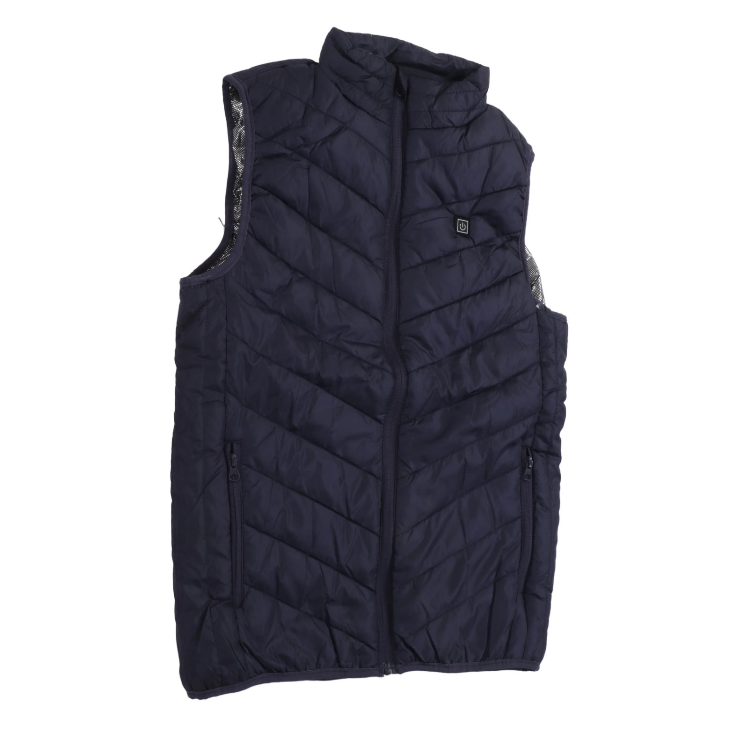 Men Heated Vest Smart USB Electric Heating Vest Winter Thermal Heated Vest 4 Zones Heating Blue XL