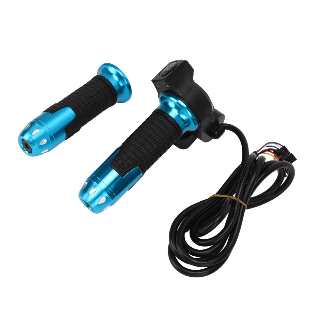 1 Pair Electric Bike Throttle Grip 4 Lights 3 Speed Twist Throttle Speed Control Grip for 48V Modified Bike Rice Grain