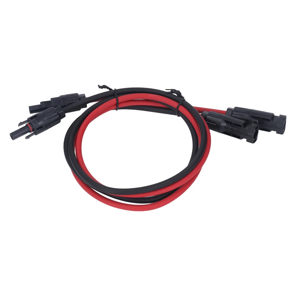 2pcs 12AWG 4mm² Solar Panel Extension Cable Black Red Solar Adaptor Extension Cable with Female Male Connector 1000VDC 1m / 3.3ft