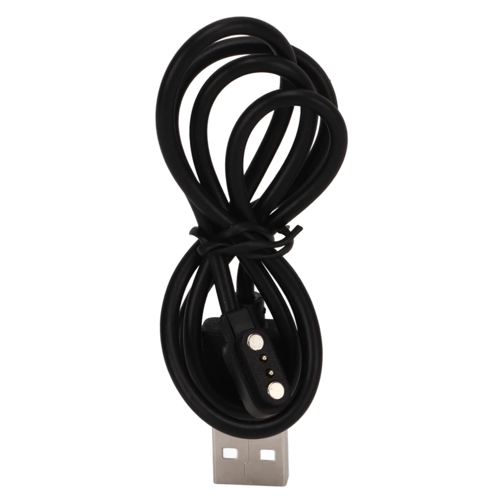 2 Pins Watch Charger Magnetic Universal Portable Smartwatch USB Charging Cable Black 2.8‑9mm