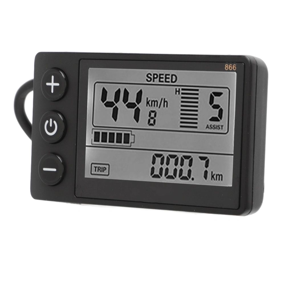 Electric Bicycle LCD Display Meter 24 36 48 52 60V Bike Control Panel with Waterproof Plug