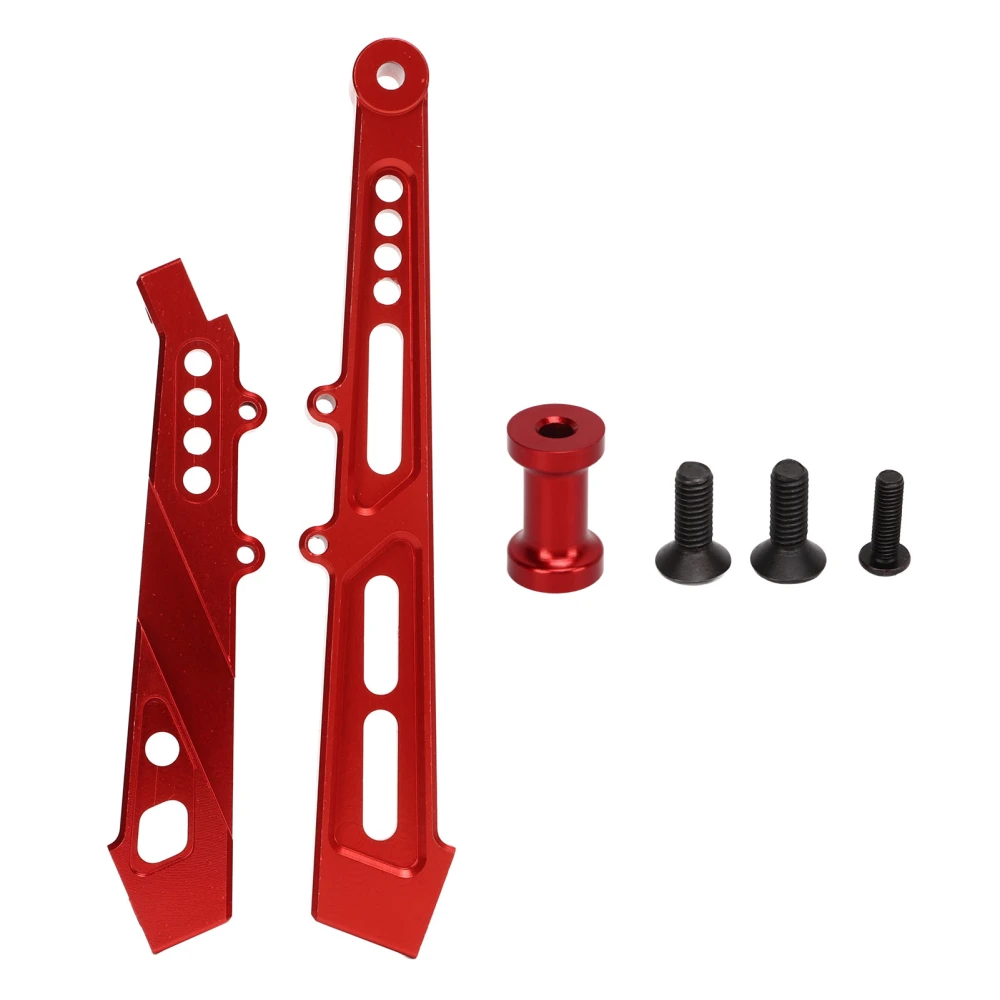 Front Rear Chassis Brace Professional Aluminum Alloy RC Front Rear Support Frame for ARRMA 1/7 1/8 RC Car Red