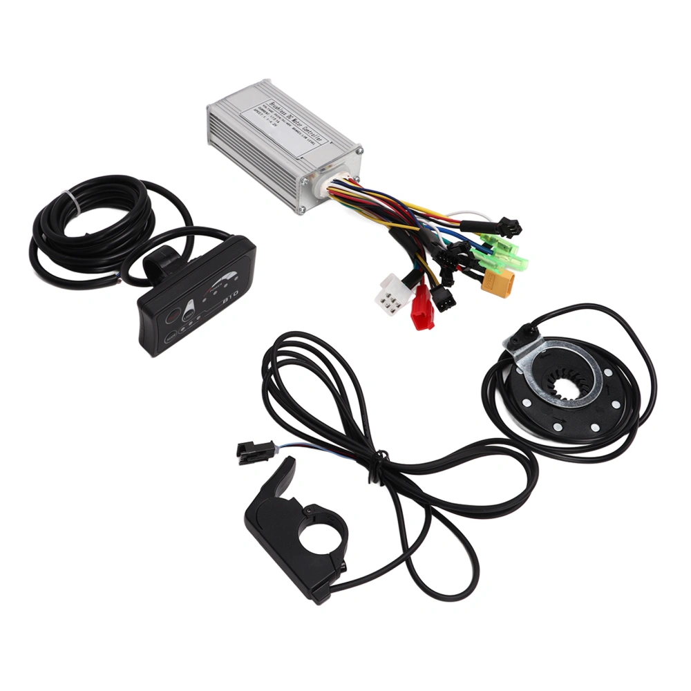 Bike Conversion 17A 3 Mode Sine Wave 6 Tube Controller Kit Power Assist Sensor Thumb Throttle with LED S810 Panel